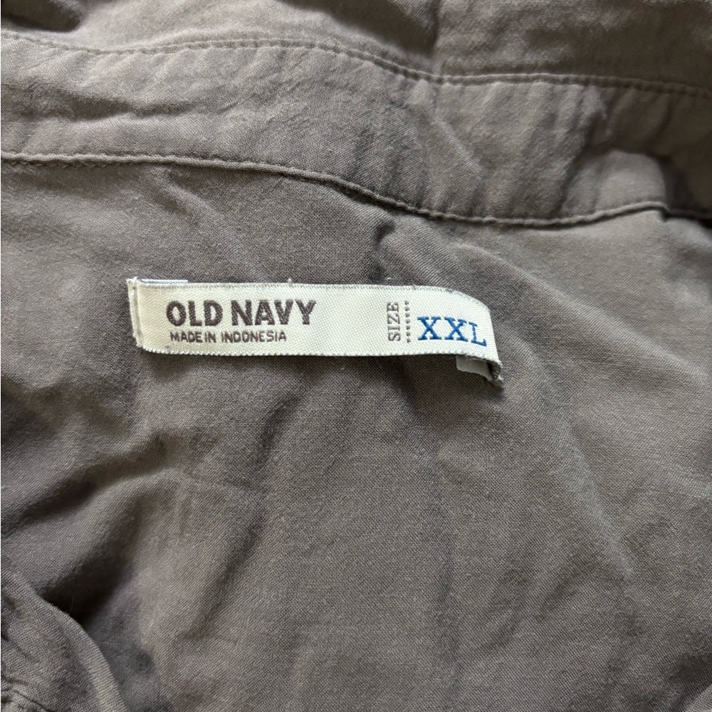 Old Navy Taupe Casual Shirt sleeveless - Picture 4 of 5